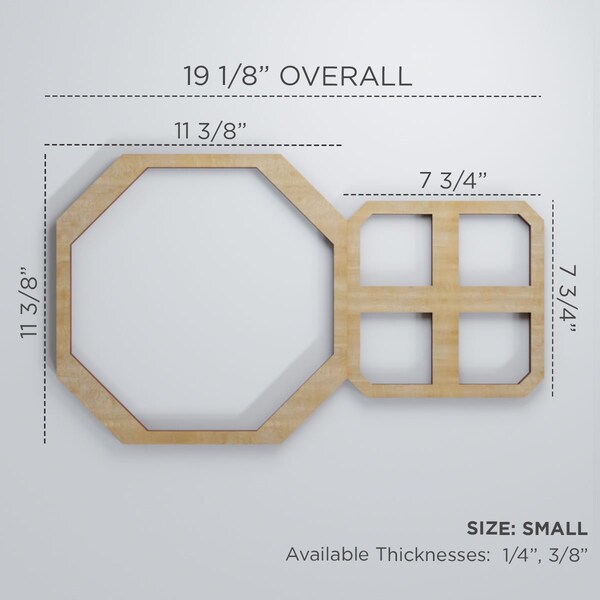 Ekena Millwork Small Johnston Decorative Fretwork Wood Wall Panels, Birch, 19 1/8"W x 11 3/8"H x 3/8"T - WALW12X12X0375JHNBI