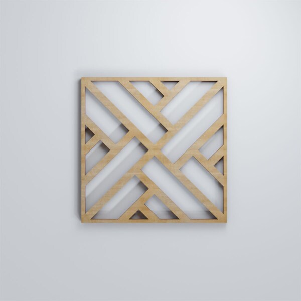 Ekena Millwork Extra Small Killeen Decorative Fretwork Wood Wall Panels, Hickory, 7 3/8"W x 7 3/8"H x 3/8"T - WALW08X08X0375KLNHI