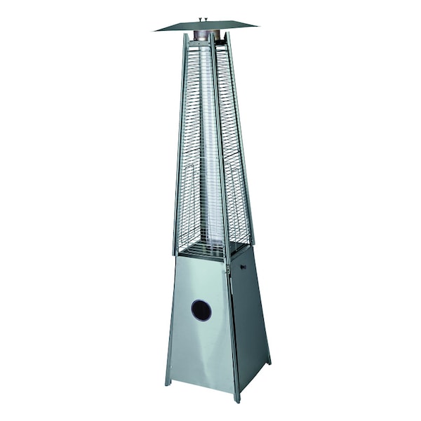 Living Accents Living Accents 40000 BTU Propane Stainless Steel Pyramid Patio Heater 500 sq ft - PH08-SB