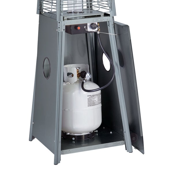 Living Accents Living Accents 40000 BTU Propane Stainless Steel Pyramid Patio Heater 500 sq ft - PH08-SB