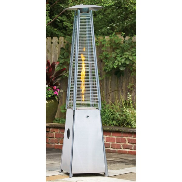Living Accents Living Accents 40000 BTU Propane Stainless Steel Pyramid Patio Heater 500 sq ft - PH08-SB