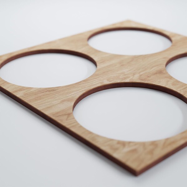 Ekena Millwork Medium Wembley Decorative Fretwork Wood Wall Panels, Red Oak, 15 3/8"W x 15 3/8"H x 3/8"T - WALW16X16X0375WEMRO