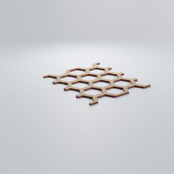 Ekena Millwork Medium Westmore Decorative Fretwork Wood Wall Panels, Hickory, 10 1/4"W x 15 3/8"H x 3/8"T - WALW16X16X0375WSTHI