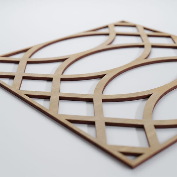 Ekena Millwork Large Montrose Decorative Fretwork Wood Wall Panels, Hickory, 23 3/8"W x 23 3/8"H x 3/8"T - WALW24X24X0375MNTHI