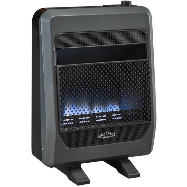 Bluegrass Living Natural Gas Vent Free Blue Flame Gas Space Heater With Blower And Ba - B20TNB-BB