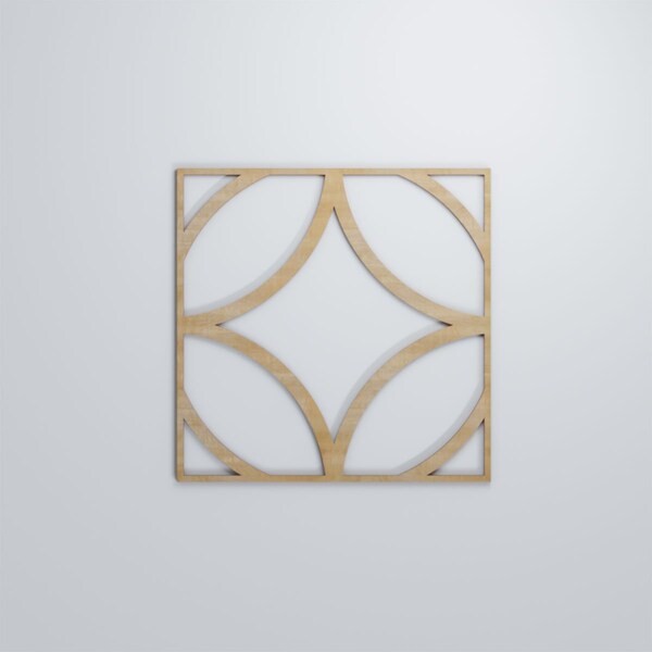Ekena Millwork Large Crosby Decorative Fretwork Wood Wall Panels, Birch, 23 3/8"W x 23 3/8"H x 3/8"T - WALW24X24X0375CROBI