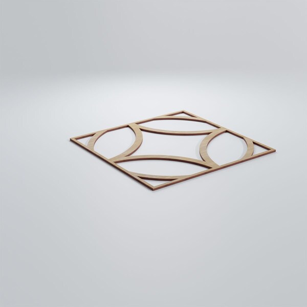 Ekena Millwork Large Crosby Decorative Fretwork Wood Wall Panels, Birch, 23 3/8"W x 23 3/8"H x 3/8"T - WALW24X24X0375CROBI
