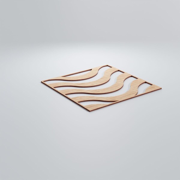 Ekena Millwork Large Parker Decorative Fretwork Wood Wall Panels, Alder, 23 3/8"W x 23 3/8"H x 3/8"T - WALW24X24X0375PKRAL