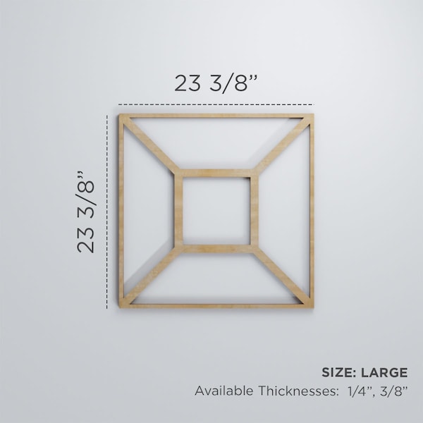Ekena Millwork Large Marion Decorative Fretwork Wood Wall Panels, Cherry, 23 3/8"W x 23 3/8"H x 3/8"T - WALW24X24X0375MARCH