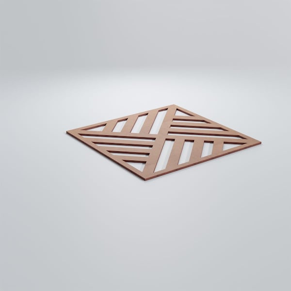 Ekena Millwork Large Allen Decorative Fretwork Wood Wall Panels, Wood (Paint Grade), 23 3/8"W x 23 3/8"H x 3/8"T - WALW24X24X0375ALLMF