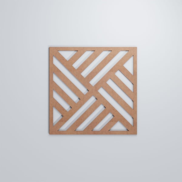 Ekena Millwork Large Allen Decorative Fretwork Wood Wall Panels, Wood (Paint Grade), 23 3/8"W x 23 3/8"H x 3/8"T - WALW24X24X0375ALLMF