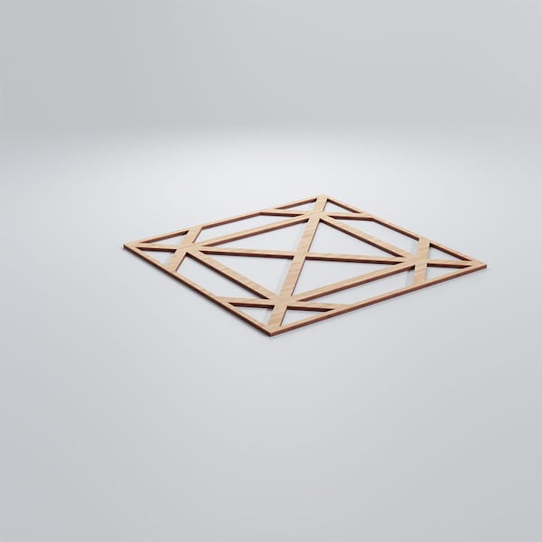 Ekena Millwork Large Buxton Decorative Fretwork Wood Wall Panels, Alder, 23 3/8"W x 23 3/8"H x 3/8"T - WALW24X24X0375BUXAL