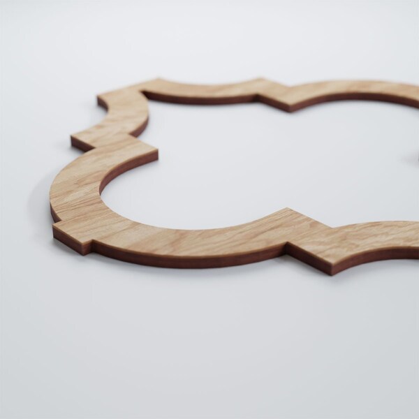 Ekena Millwork Medium Marrakesh Decorative Fretwork Wood Wall Panels, Red Oak, 15 3/8"W x 15 3/8"H x 3/8"T - WALW16X16X0375MRKRO