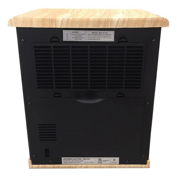 Heat Storm Infrared Space Heater, Floor Style, Cabinet Design, 1500 Watts, Digital Thermostat, 120 Volt, Black - HS-1500-ILODB
