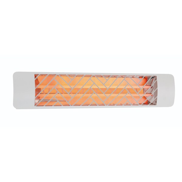 Eurofase SS 39in Dual Element 4000W 240V Heater, White, Clover Decor Plate - EF40240W2