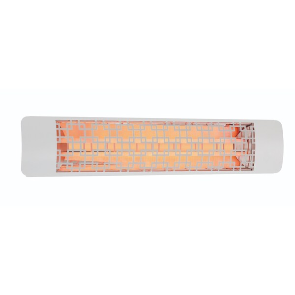 Eurofase SS 39in Dual Element 5000W 240V Heater, White, Brix Decor Plate - EF50240W5