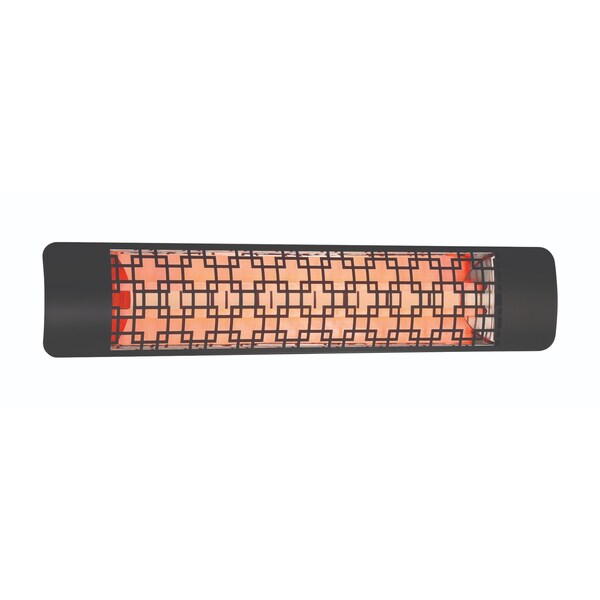 Eurofase SS 39in Dual Element 4000W 208V Heater, Black, Brix Decor Plate - EF40208B5