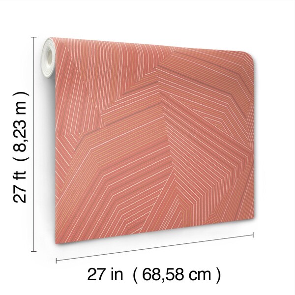York Wallcoverings Dotted Maze Desert Red Wallpaper - OI0611