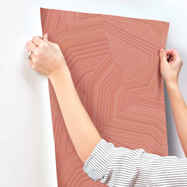 York Wallcoverings Dotted Maze Desert Red Wallpaper - OI0611