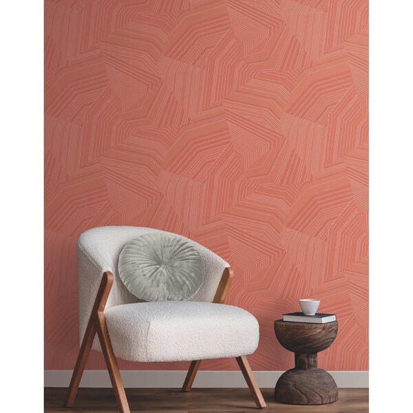 York Wallcoverings Dotted Maze Desert Red Wallpaper - OI0611