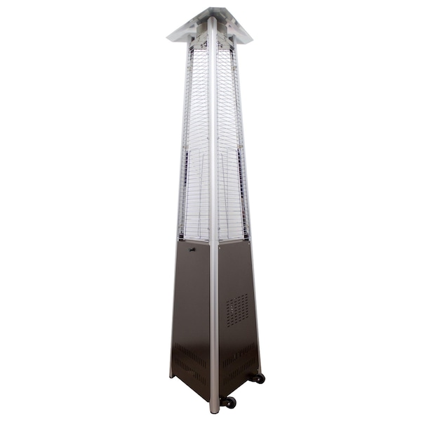 Hiland Commerical Natural Gas Hammered Bronze Glass Tube Heater - NG-GT-BRZ