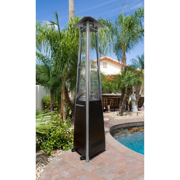 Hiland Commerical Natural Gas Hammered Bronze Glass Tube Heater - NG-GT-BRZ