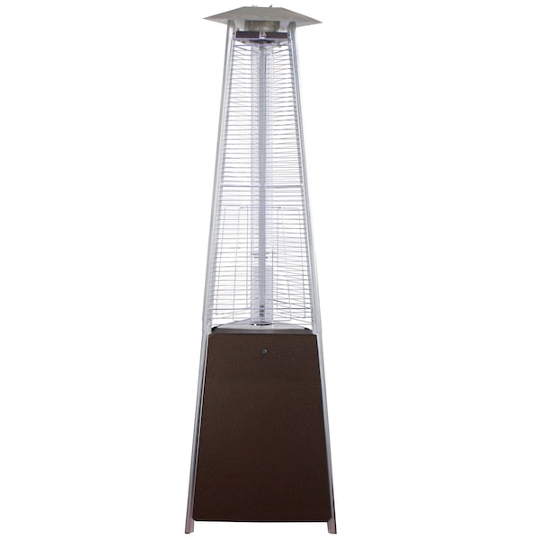 Hiland Commerical Natural Gas Hammered Bronze Glass Tube Heater - NG-GT-BRZ