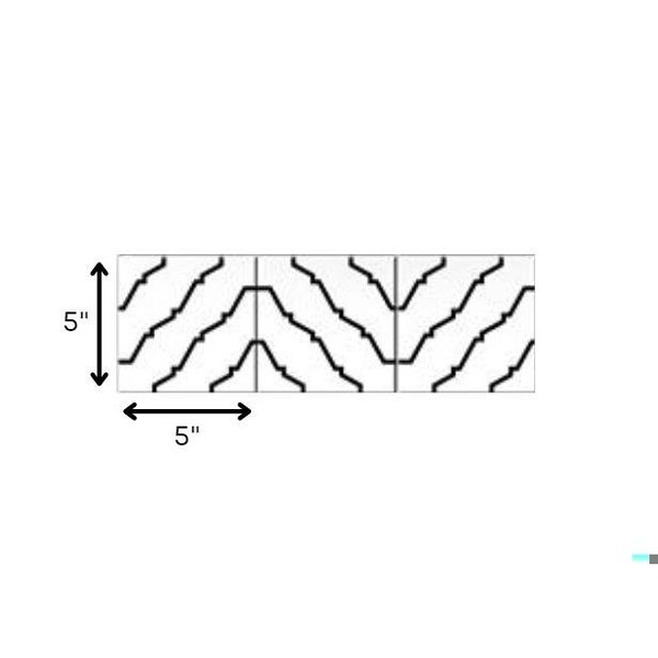 Homeroots 5 x 5 in. Black & White XL Prism Peel & Stick Removable Tiles - 399916
