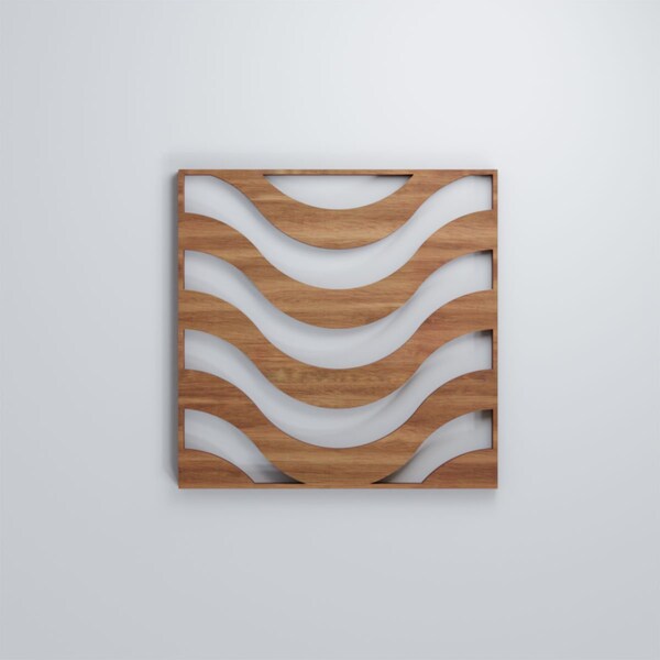 Ekena Millwork Extra Small Parker Decorative Fretwork Wood Wall Panels, Walnut, 7 3/8"W x 7 3/8"H x 3/8"T - WALW08X08X0375PKRWA