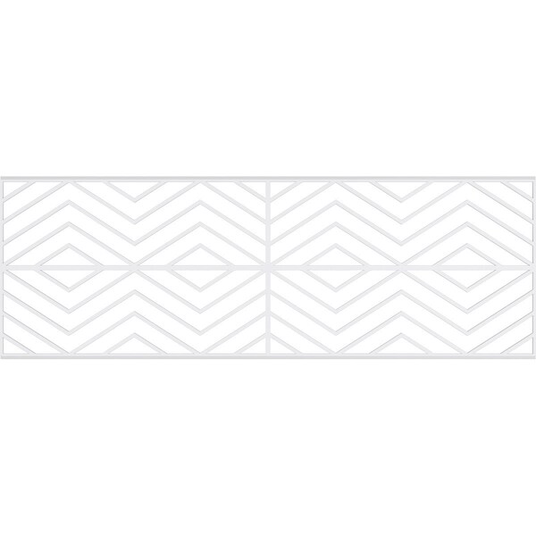 Ekena Millwork Set of Four Panels for 94 1/2"W x 32 1/4"H Genoa Fretwork Wainscot Wall Paneling - WPKP16X01X47GNA