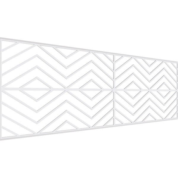 Ekena Millwork Set of Four Panels for 94 1/2"W x 32 1/4"H Genoa Fretwork Wainscot Wall Paneling - WPKP16X01X47GNA