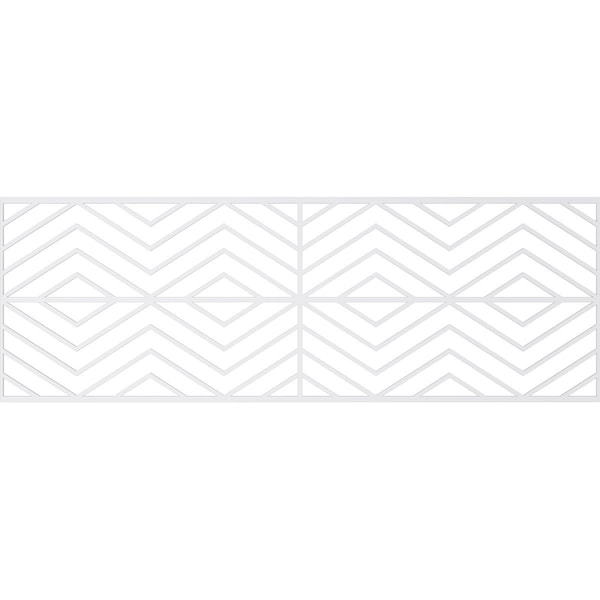 Ekena Millwork Set of Four Panels for 94 1/2"W x 32 1/4"H Genoa Fretwork Wainscot Wall Paneling - WPKP16X01X47GNA