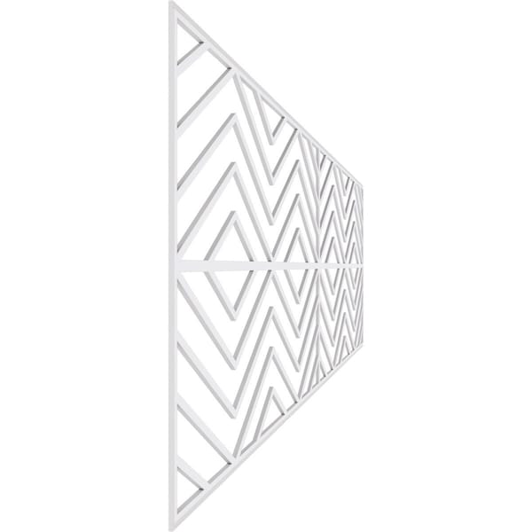 Ekena Millwork Set of Four Panels for 94 1/2"W x 32 1/4"H Genoa Fretwork Wainscot Wall Paneling - WPKP16X01X47GNA