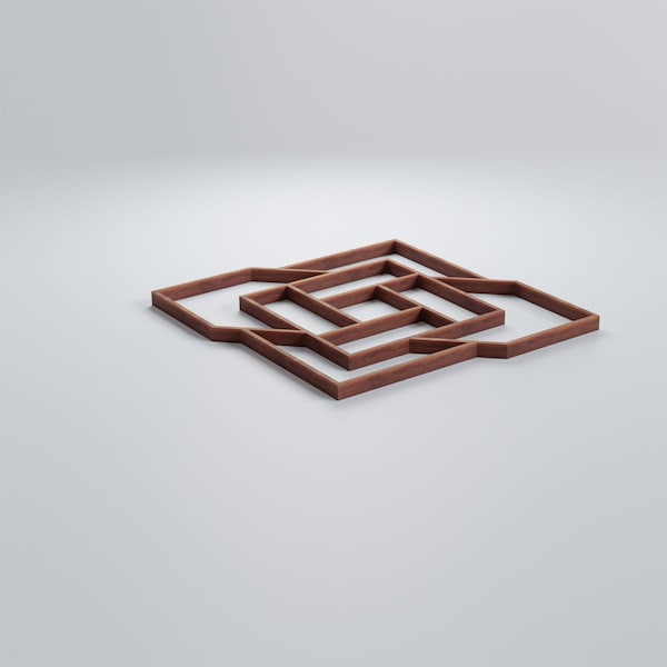 Ekena Millwork Extra Small Loveland Decorative Fretwork Wood Wall Panels, Walnut, 7 3/8"W x 7 3/8"H x 3/8"T - WALW08X08X0375LLDWA