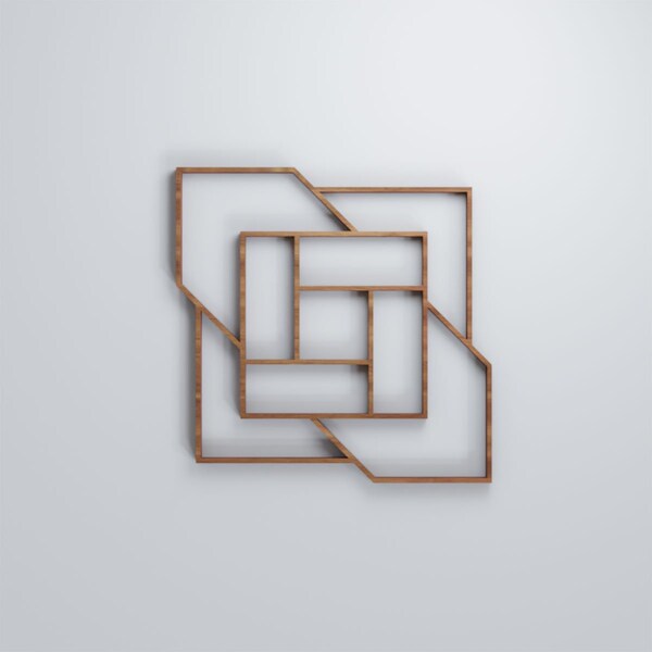 Ekena Millwork Extra Small Loveland Decorative Fretwork Wood Wall Panels, Walnut, 7 3/8"W x 7 3/8"H x 3/8"T - WALW08X08X0375LLDWA