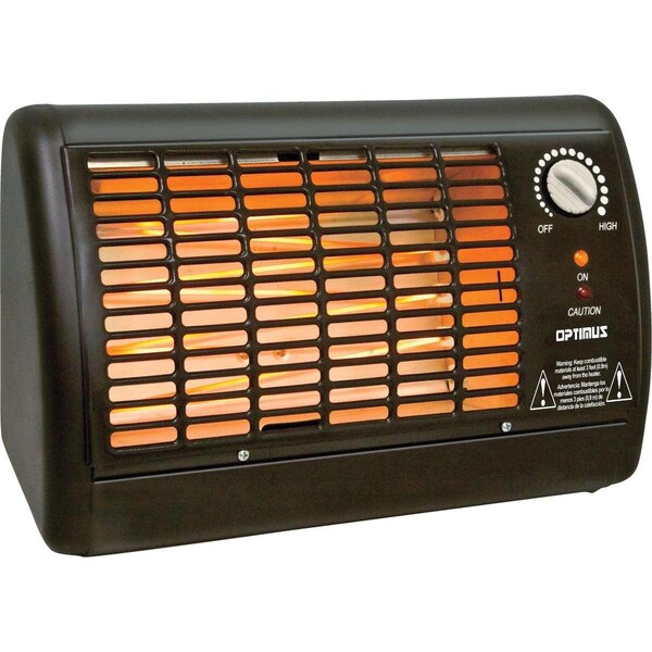 Optimus 1320W 120V Radiant Electric Space Heater - H-2218BK-F