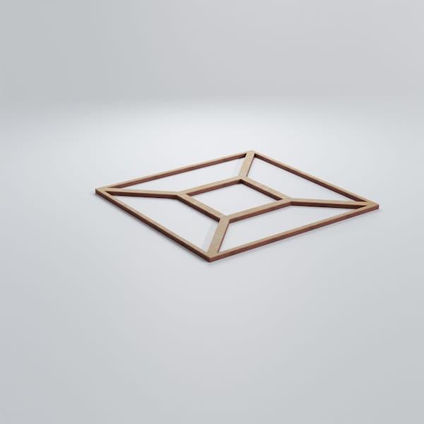Ekena Millwork Medium Marion Decorative Fretwork Wood Wall Panels, Birch, 15 3/8"W x 15 3/8"H x 3/8"T - WALW16X16X0375MARBI