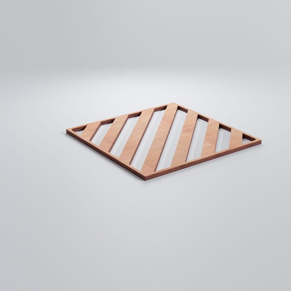 Ekena Millwork Small Rothwell Decorative Fretwork Wood Wall Panels, Cherry, 11 3/8"W x 11 3/8"H x 3/8"T - WALW12X12X0375RTWCH