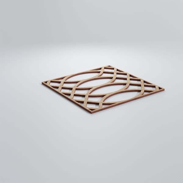 Ekena Millwork Medium Montrose Decorative Fretwork Wood Wall Panels, Red Oak, 15 3/8"W x 15 3/8"H x 3/8"T - WALW16X16X0375MNTRO