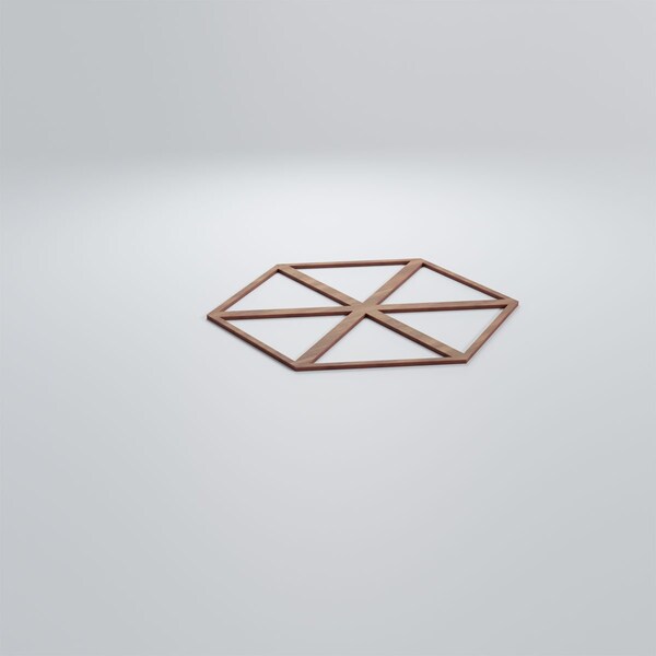 Ekena Millwork Large Pendleton Decorative Fretwork Wood Wall Panels, Walnut, 23 3/8"W x 27 "H x 3/8"T - WALW24X24X0375PENWA