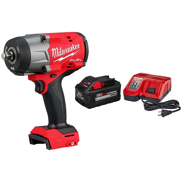 Milwaukee Tool Impact Wrench and Battery Kit - 2967-20, 48-59-1880