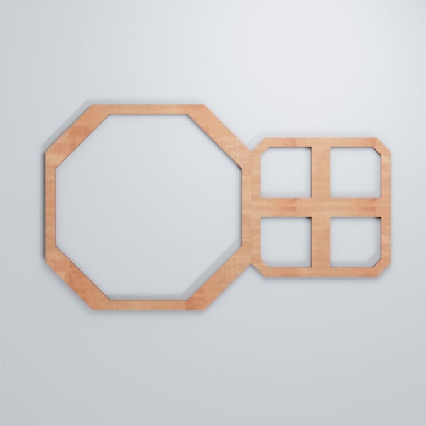 Ekena Millwork Medium Johnston Decorative Fretwork Wood Wall Panels, Cherry, 25 3/4"W x 15 3/8"H x 3/8"T - WALW16X16X0375JHNCH