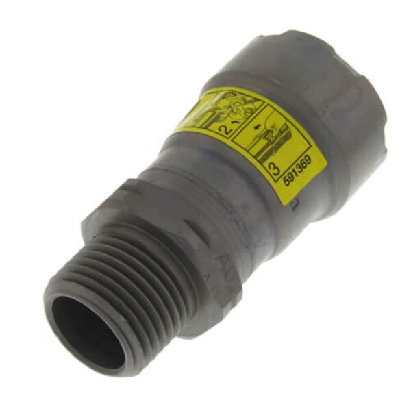 Escenografia 0.5 in. Steel Adapter MegaPressG, P X MPT Pipe Fitting, Black - ES3440773