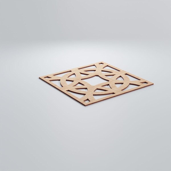 Ekena Millwork Large Brownsville Decorative Fretwork Wood Wall Panels, Alder, 23 3/8"W x 23 3/8"H x 3/8"T - WALW24X24X0375BNEAL