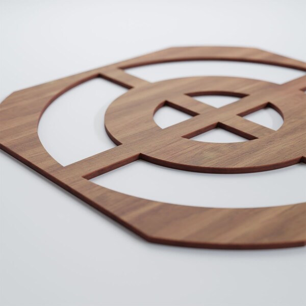 Ekena Millwork Large Sullivan Decorative Fretwork Wood Wall Panels, Walnut, 23 3/8"W x 23 3/8"H x 3/8"T - WALW24X24X0375SULWA