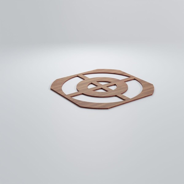 Ekena Millwork Large Sullivan Decorative Fretwork Wood Wall Panels, Walnut, 23 3/8"W x 23 3/8"H x 3/8"T - WALW24X24X0375SULWA