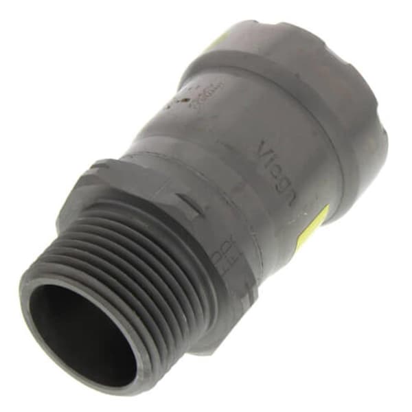 Escenografia 1 in. Steel Adapter MegaPressG, P X MPT Pipe Fitting, Black - ES3443703