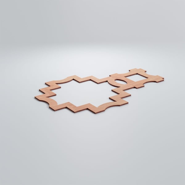 Ekena Millwork Large Cordova Decorative Fretwork Wood Wall Panels, Cherry, 35 1/8"W x 23 3/8"H x 3/8"T - WALW24X24X0375CRVCH