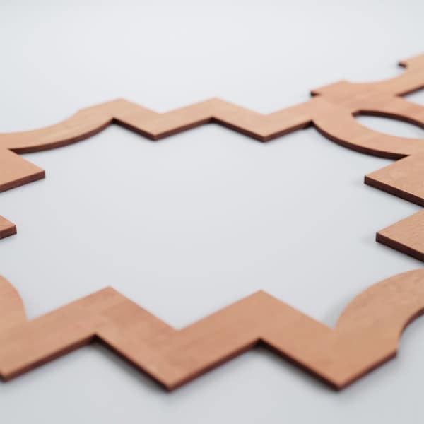Ekena Millwork Large Cordova Decorative Fretwork Wood Wall Panels, Cherry, 35 1/8"W x 23 3/8"H x 3/8"T - WALW24X24X0375CRVCH