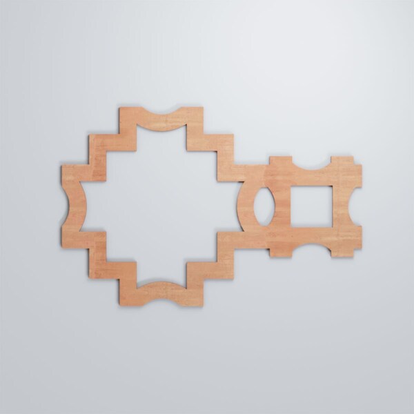 Ekena Millwork Large Cordova Decorative Fretwork Wood Wall Panels, Cherry, 35 1/8"W x 23 3/8"H x 3/8"T - WALW24X24X0375CRVCH